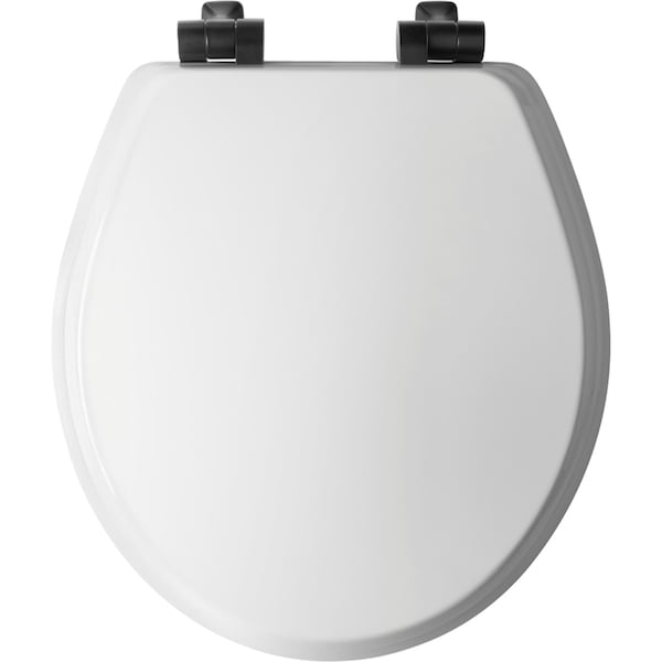 Bemis Benton Slow Close Round White Enameled Wood Toilet Seat 26MBSL 000 - main